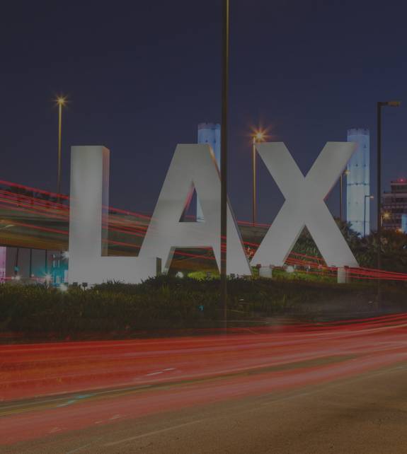 Los Angeles, California â€“ April 12, 2019: Logo sign of Los Angeles International airport (LAX) in California.